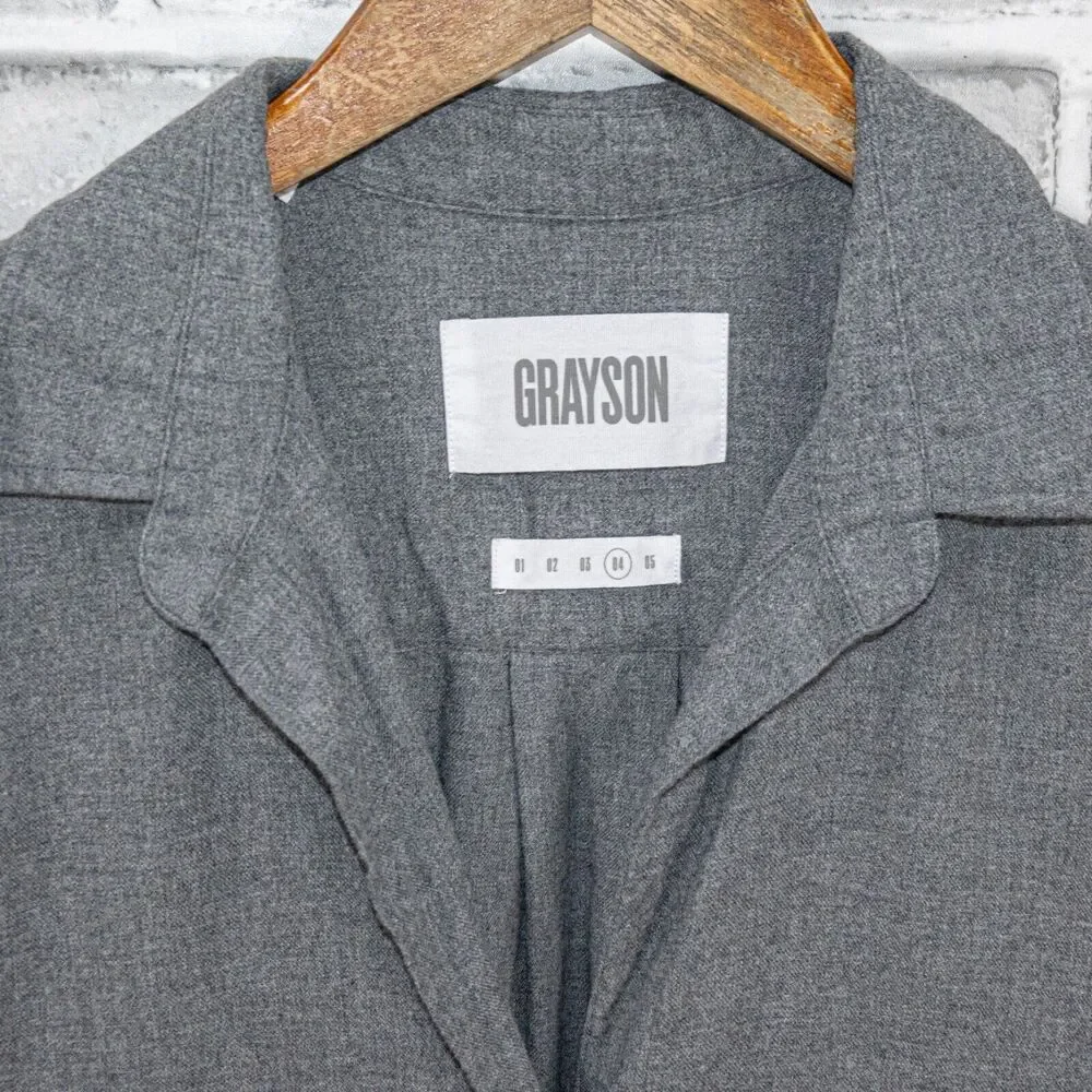 GRAYSON The HERO Women's button up Midi Dress Cotton Flannel Size 04 - Picture 3 of 10